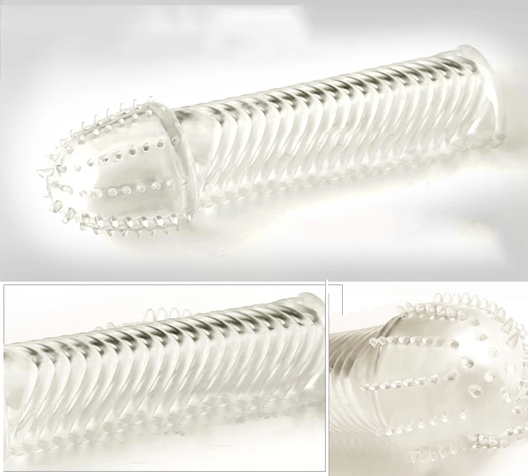 Презерватив с длинным рукавом для пениса Мужской увеличитель мужской спрей