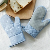 1 pair microwave glove bbq oven baking hot pot mitts cooking heat resistant kitchen mittens 2020 new pot holders oven mittens