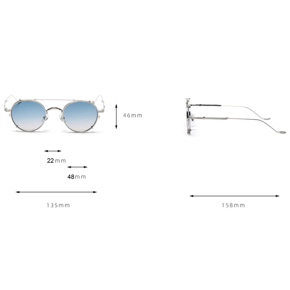 

Peekaboo metal gold optical glasses frame for men uv400 retro clip on sunglasses women polarized driving 2021 high quality