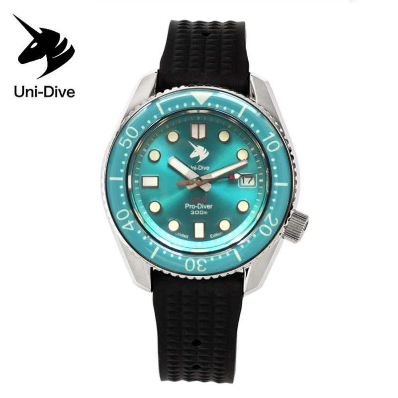 

Uni-Dive 44mm Sport Green Water Ghost Men Diver Watch Men Automatic Mechanical Timepiece Sapphire Bezel Sapphire Monoblock 300M