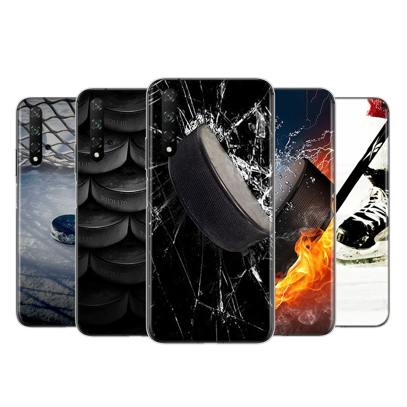 

Hot Fashion Sport Hockey Silicone Cover For Honor 9 10 X10 9A 9C 9S 9N 10i 10X 9X Lite Pro 5G Transparent Phone Case