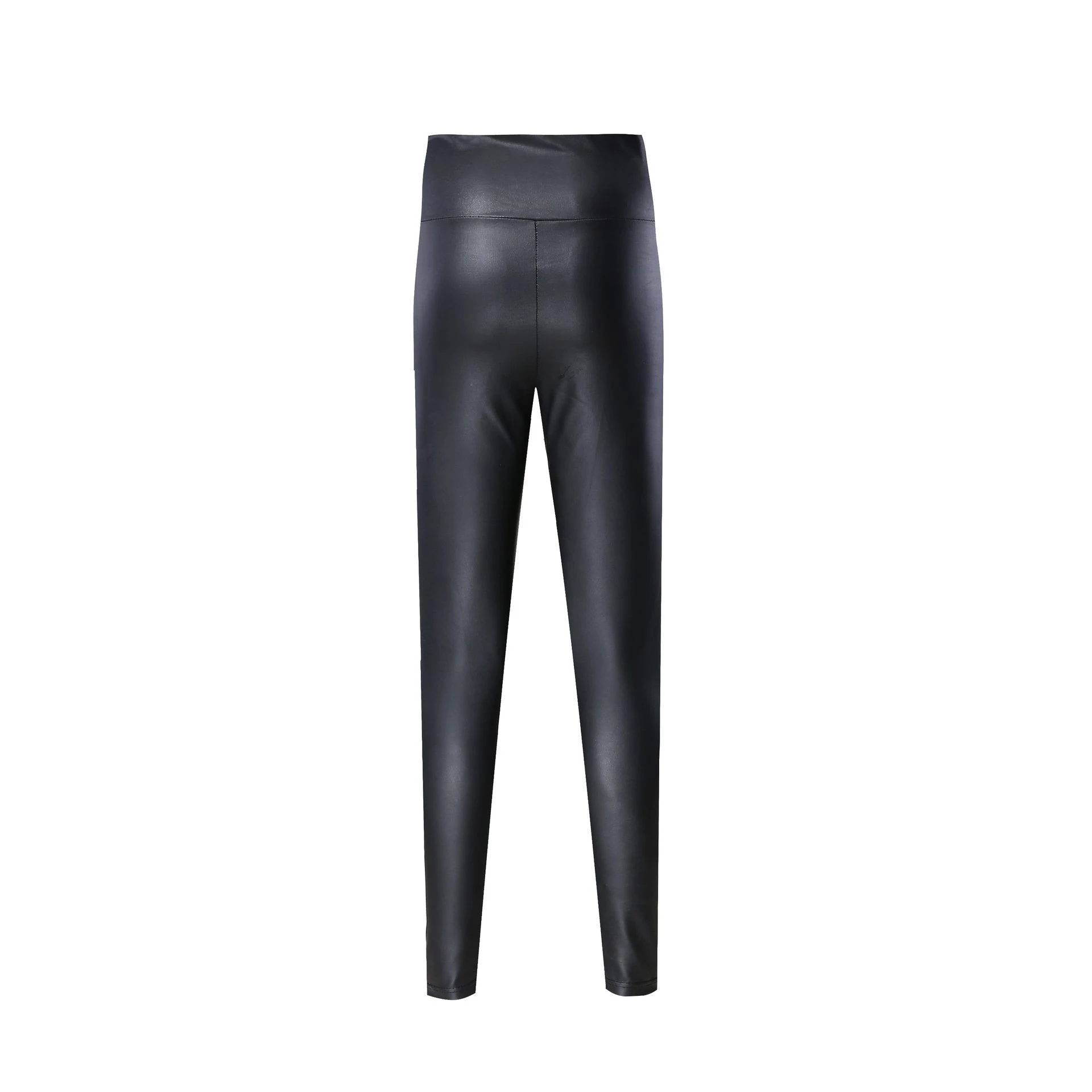 

Elastic Stretch Faux Leather Autumn Winter Pencil Pant Women High Waist PU Leather Pants Female Sexy Skinny Tight Trouser