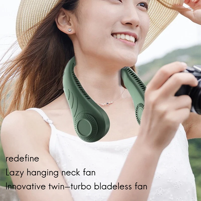 Hanging Neck Fan USB Portable Charging Handheld Student Lazy Small Mini Electric | Бытовая техника