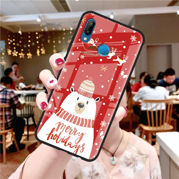sd1hbjx Чехол Merry Christmas Tree из закаленного стекла для huawei P10 P30 Nova 5 4 3 3i P Smart P20 P9 Plus mate 30 20 10 Pro Lite 20X X - Цвет: sd1hbjx