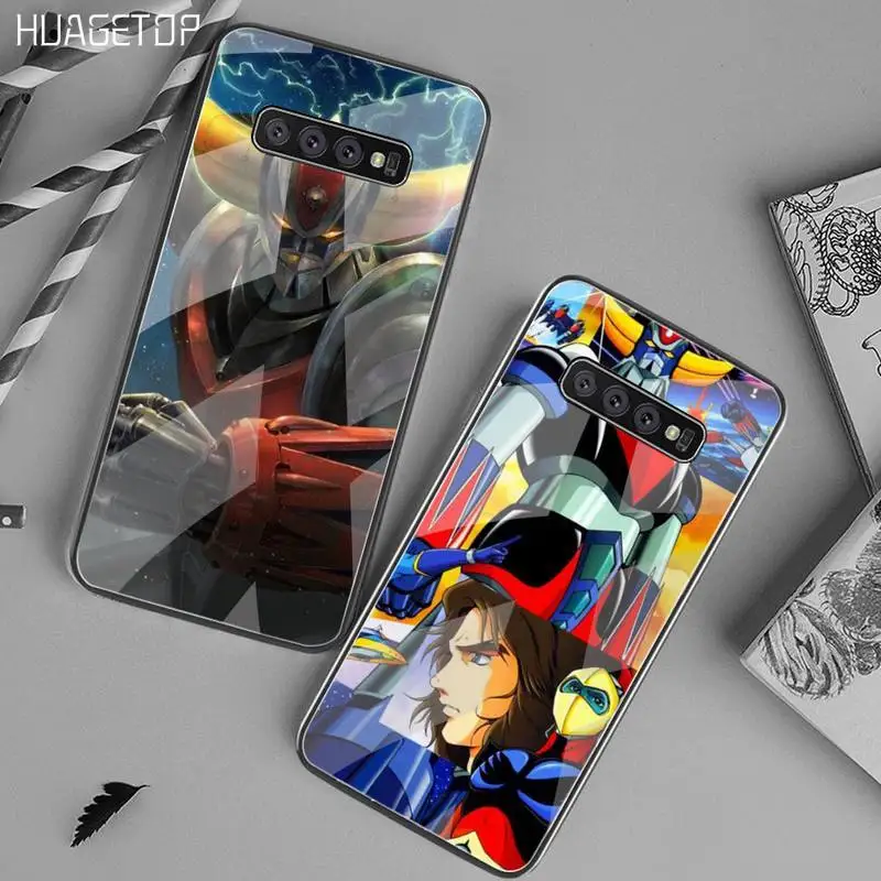 HUAGETOP UFO Robot Grendizer Black Cell Phone Case Tempered Glass For Samsung S20 Plus S7 S8 S9 S10 Plus Note 8 9 10 Plus
