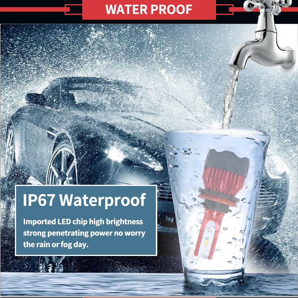 HAOSJ H7 светодиодный автомобильный светильник H4 55 Вт 12 В 12000LM 6000K 8000K 4300K 3000K H11