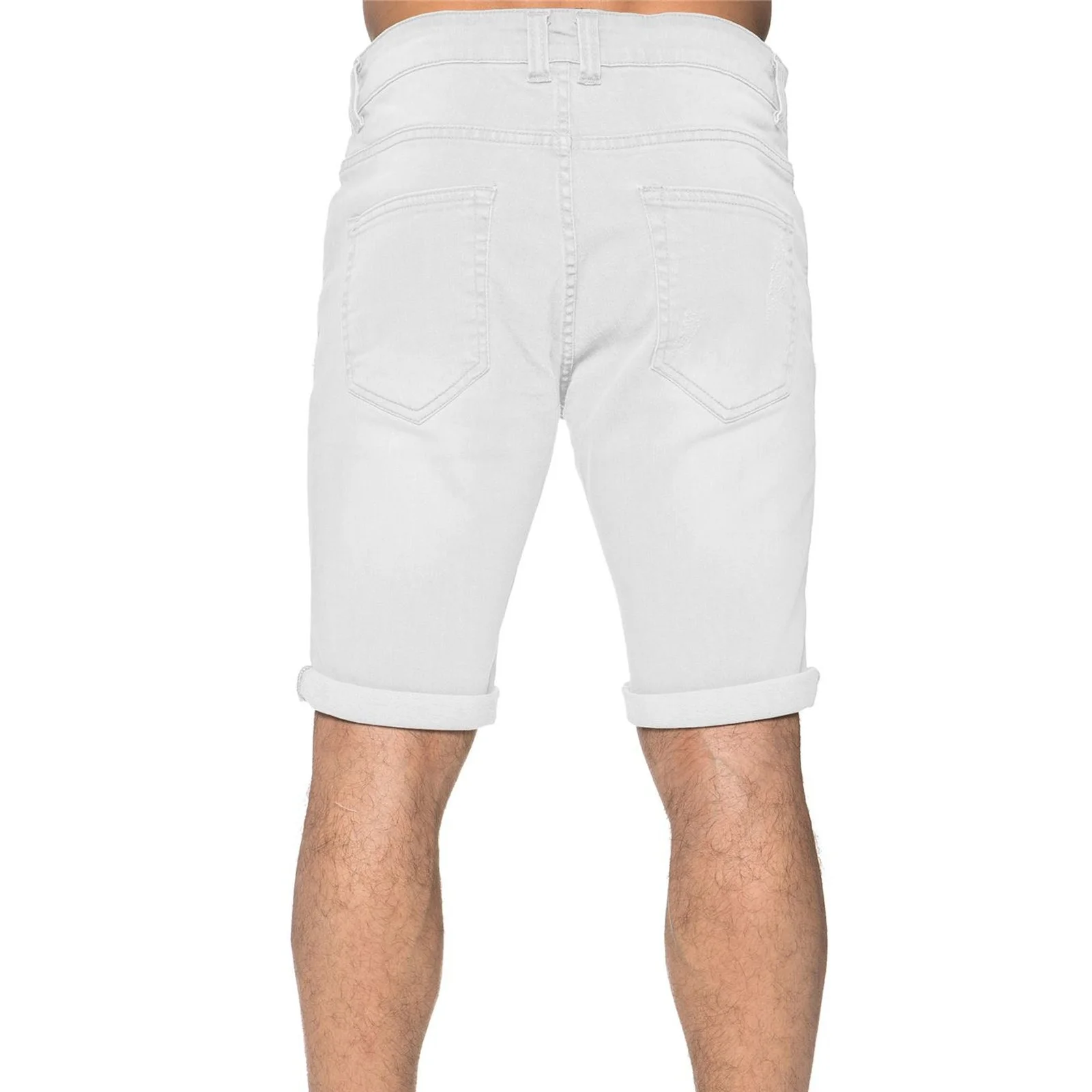 

Gentleman Jeans Mid Taille Micro Elastic Wear Day Gat Five Points Denim Shorts Pocket Random Denim Broek Men's Pants Hombre 2021