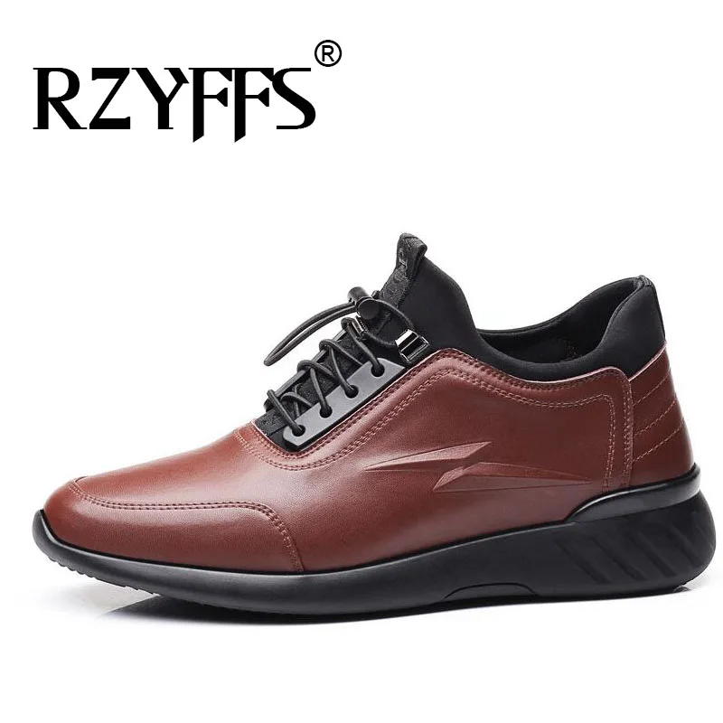 

Luxury Brand Hot Sale Men Leather Walking Moccasins Flats Shoes Men sneaker shoes Fashion Men Casual Lace Up Shoes A52-09