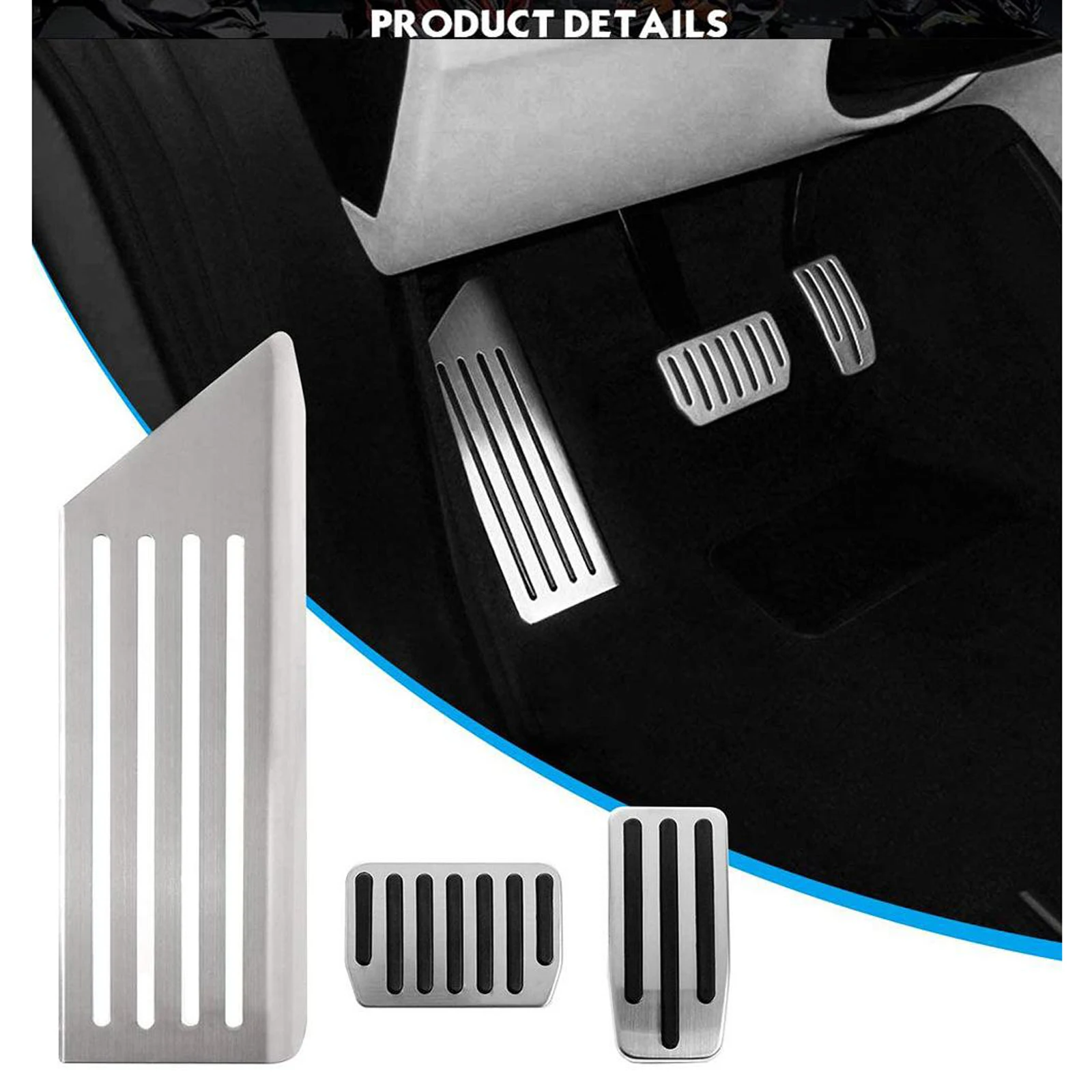 

No Drilling Car Gas Brake Pedal Cover Brake Foot Rest Pedals Covers