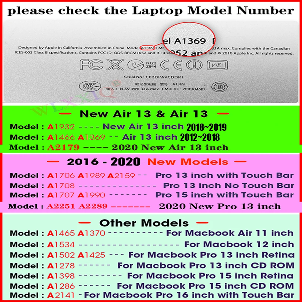 Жесткий защитный чехол для ноутбука Apple MacBook Air 11 13 3 &quotPro Retina 12 15 2020 New Pro A2289 A2251 A1932