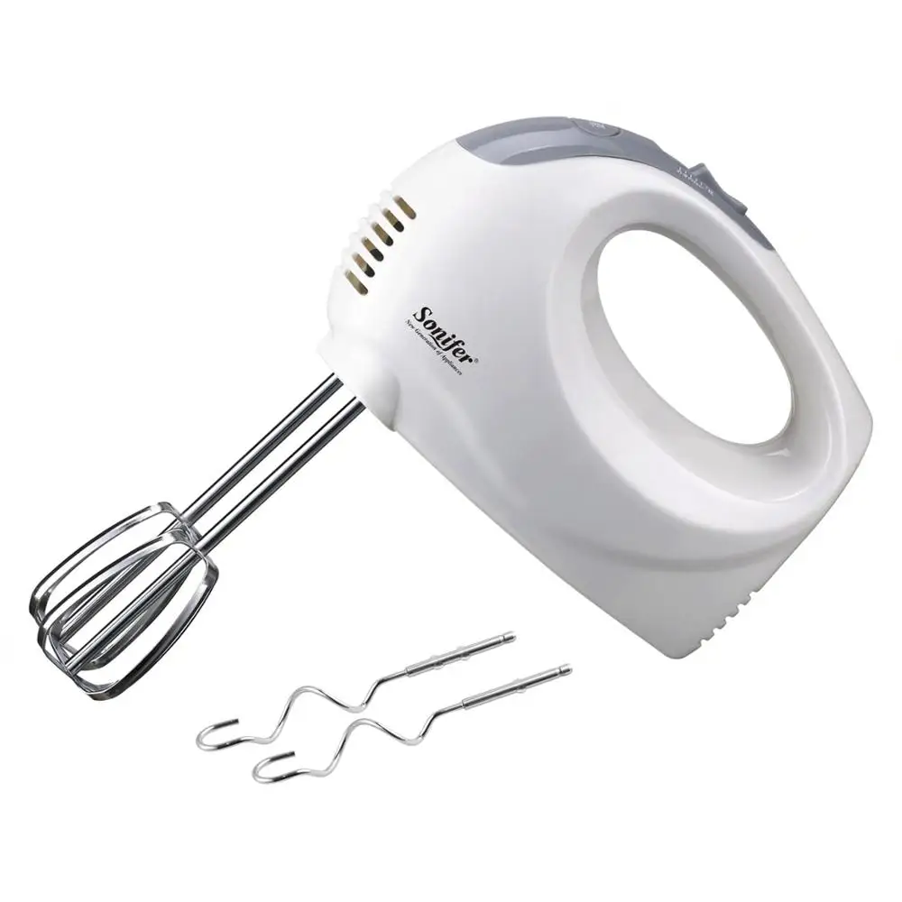 5 скоростей 150 Вт многофункциональный электрический ручной миксеры Высокое качество тестомес блендер, взбивание яиц Миксер ручной миксер для Кухня 220 В Sonifer - Цвет: Белый