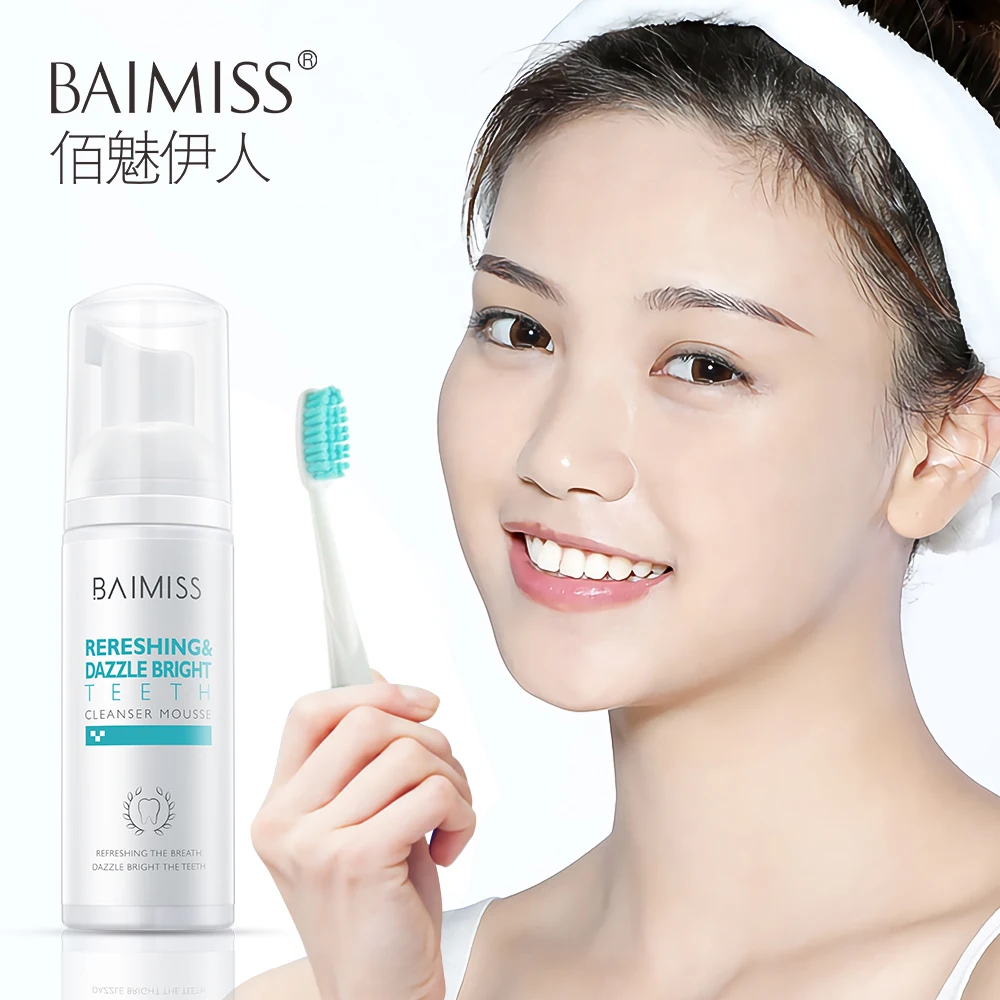 Отбеливающая зубная паста Baimiss Mousse очищающая и свежая Гигиена зубов полости рта