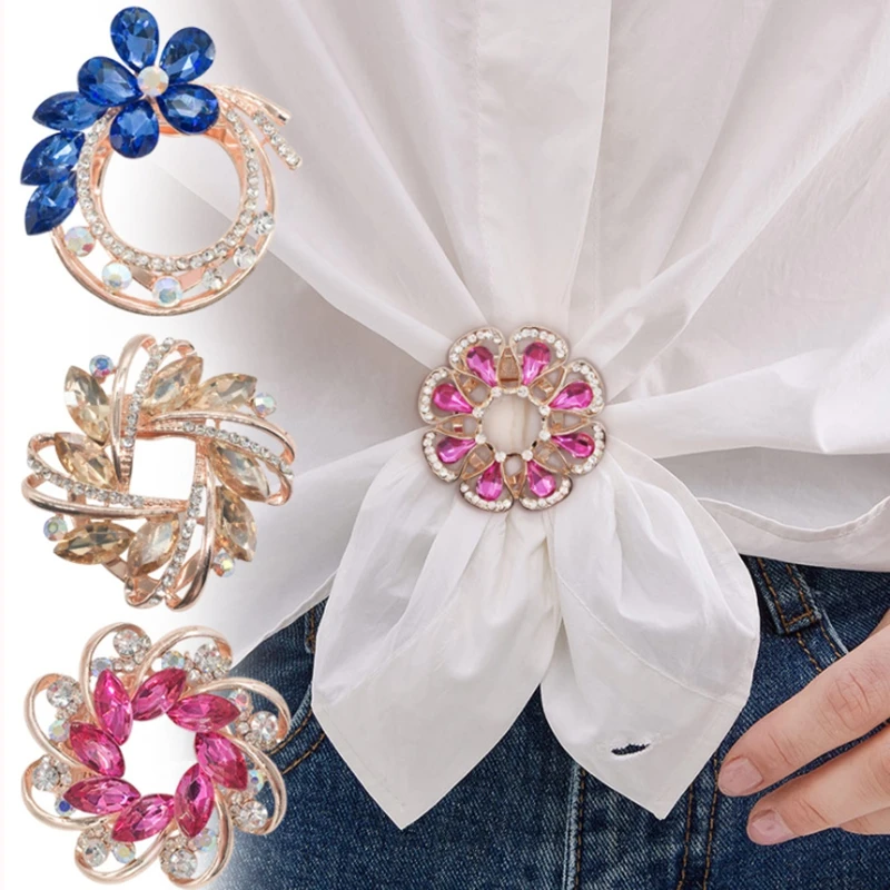 С украшением в виде кристаллов брошь женская одежда корсаж нагрудная булавка