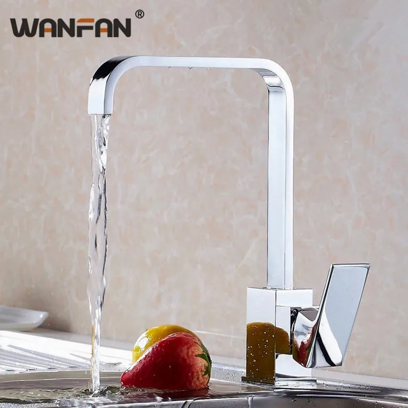 360 Поворотный наконечник кухонного крана современный с одной ручкой