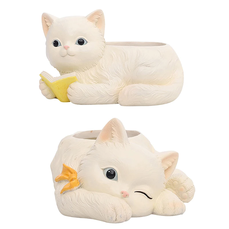 

♕s Cartoon Cat Animal Home Garden Succulent Flowerpot Fleshy Flower Decoration Planters