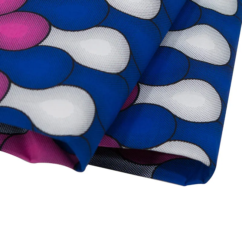 100% хлопок розовая синяя и белая ткань с принтом африканским воском новое