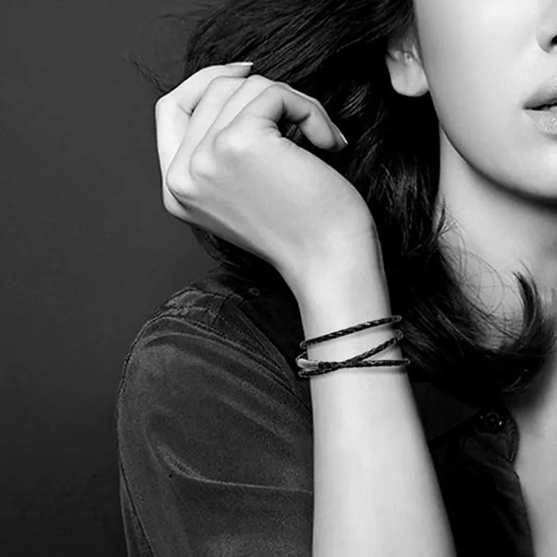 Новинка 100% модный плетеный кожаный браслет из натуральной кожи мужские и женские