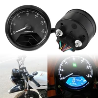lcd digital universal motorcycle odometer speedometer fuel tachometer panel instrument multi function 12000rpm gauge