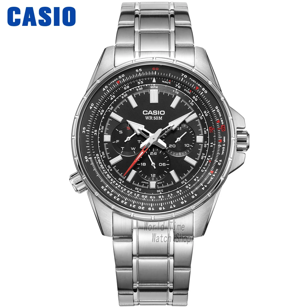 MTPSW320D1A Casio Часы летные часы Мужские лучший бренд класса люкс набор кварцевые мужские часы 50 м водонепроницаемые спортивные военные часы светящиеся мужские часы relogio masculino reloj hombre erkek kol saati montre homme - Цвет: MTPSW320D1A