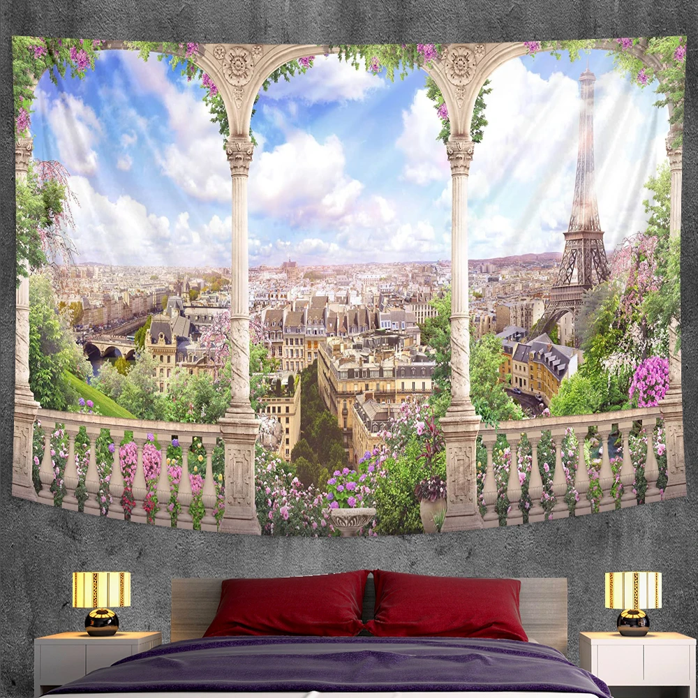 Красивый фон с глубоким лесом тканевый гобелен ведро настенный подвесной матрас