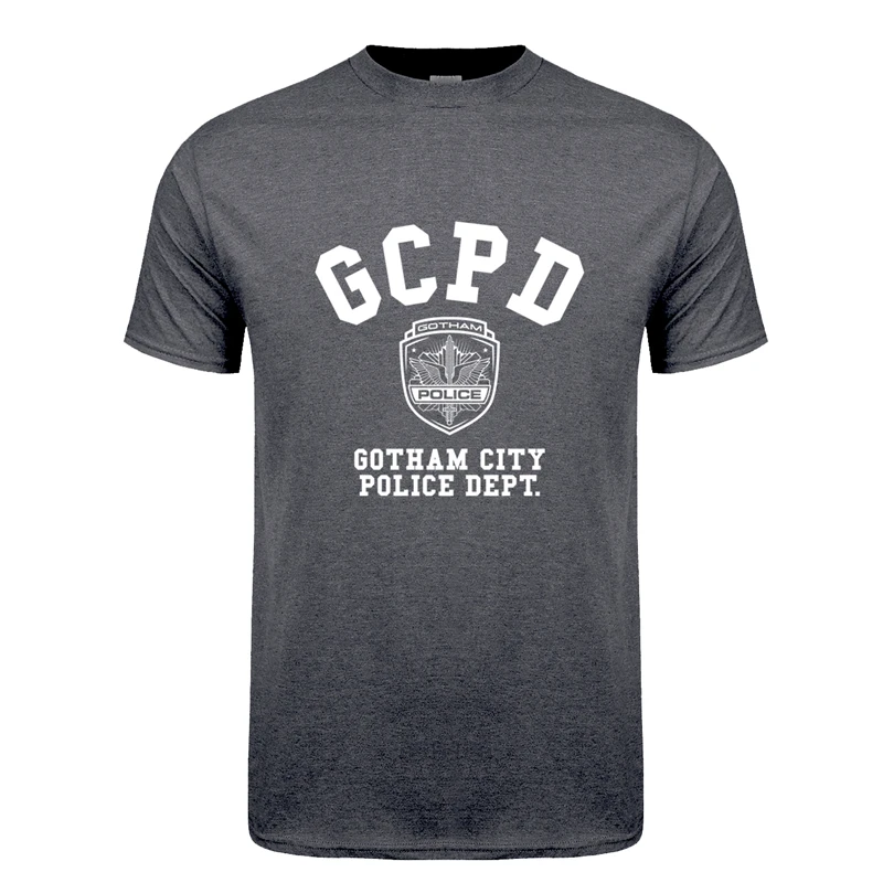 Gotham City Police GCPD T Shirts Men Tees T-shirt Short Sleeve Mans Tops Streetwear QR-048 | Мужская одежда
