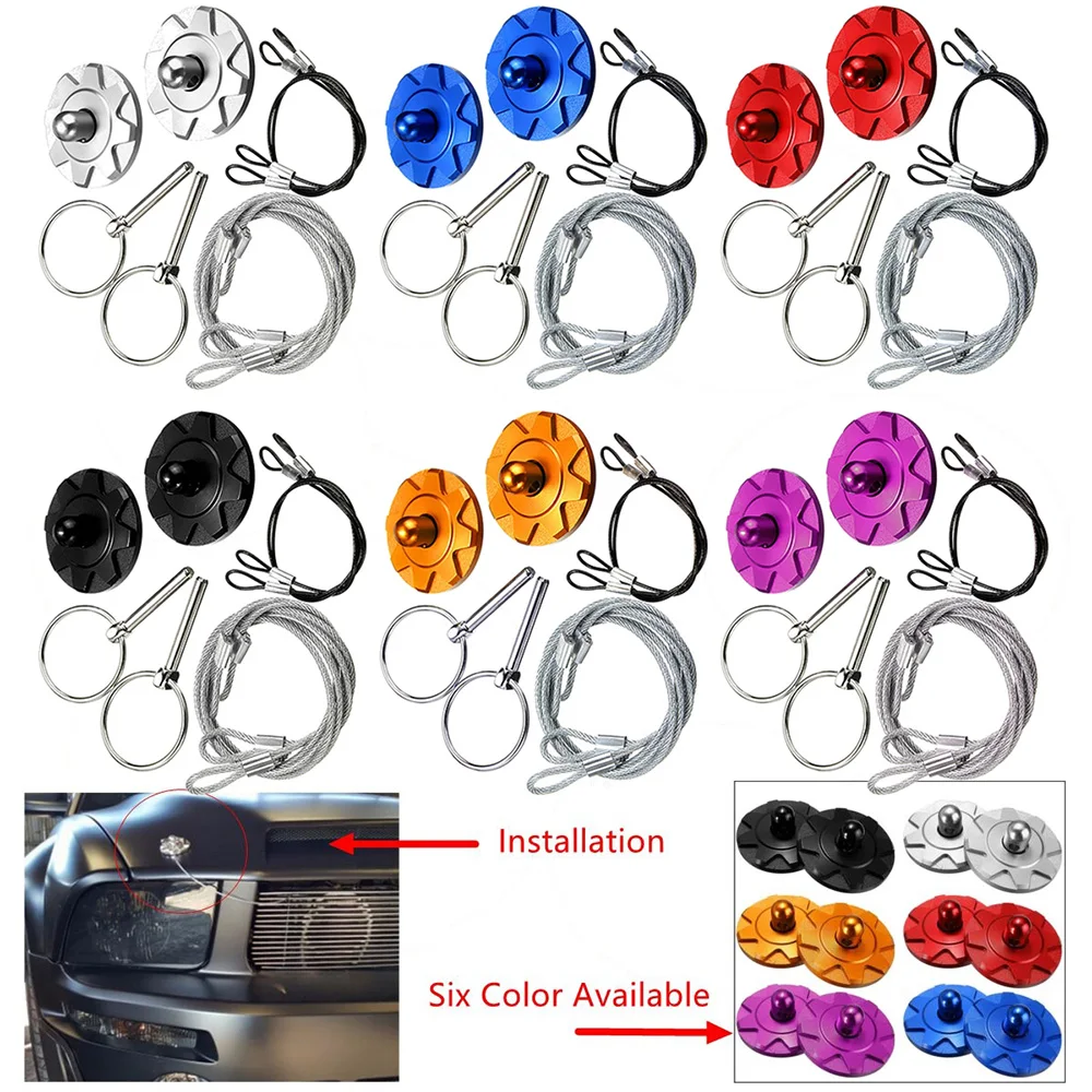 6 цветов пара универсальных автомобилей алюминиевый сплав крепление капота