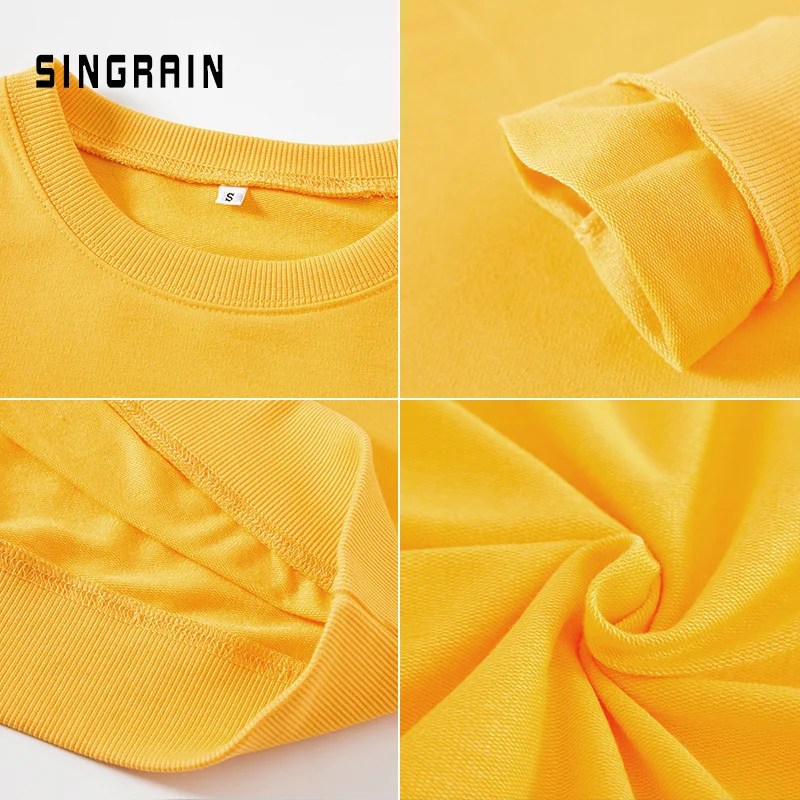 Женская кроличья Толстовка SINGRAIN повседневная большие размеры с рисунком толстые