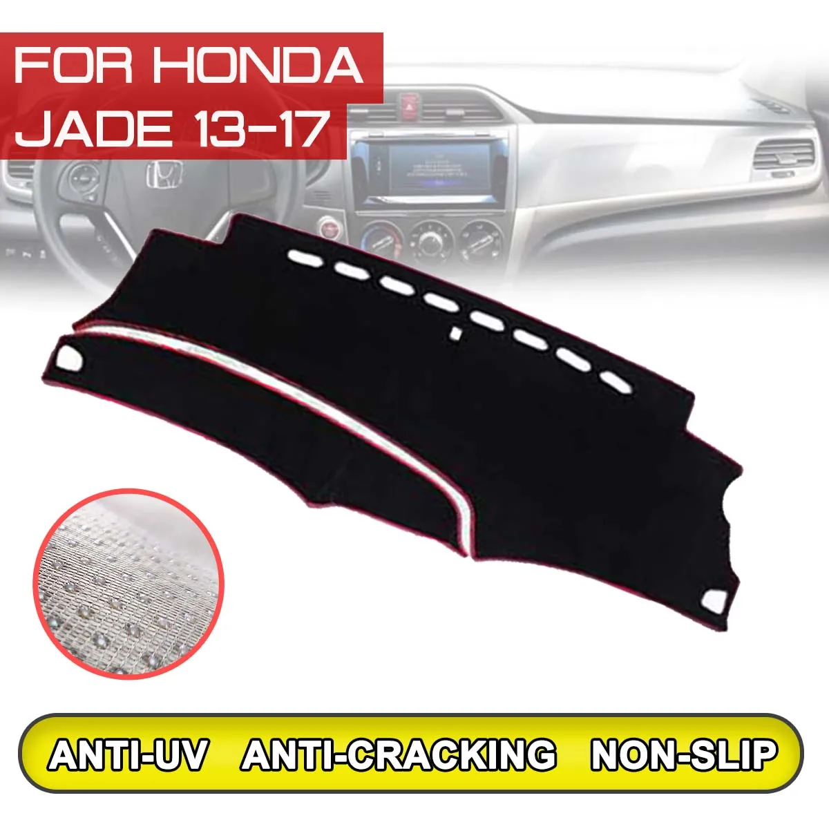 

for Honda JADE 2013 2014 2015 2016 2017 Car Dashboard Mat Anti-dirty Non-slip Dash Cover Mat UV Protection Shade Sticker