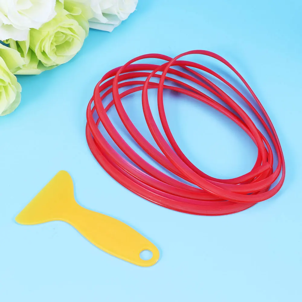 

3Meter Universal Flexible Car Interior Moulding Trim Strip Line DIY Decoration Lorry Pickup Car Styling(Pure Red)
