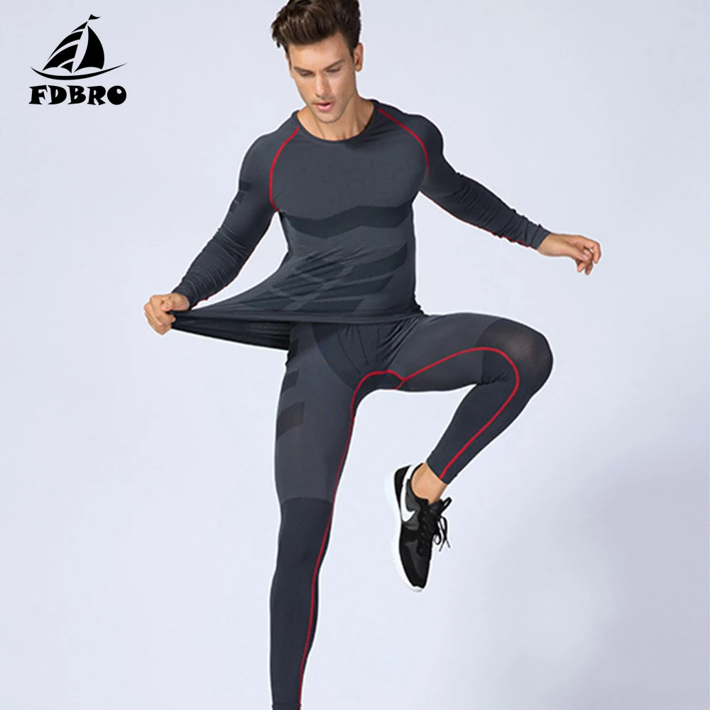 FDBRO 2020 горячая Распродажа мужские футболки с длинным рукавом для фитнеса