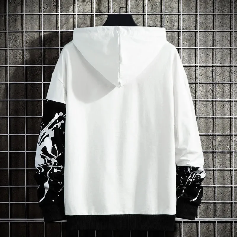 

Men's Hoodies 2021 New Spring and Summer Sweatshirts Men's Casual Japanese Streetwear Top and Bottom Fashion Stitching Hoodies
