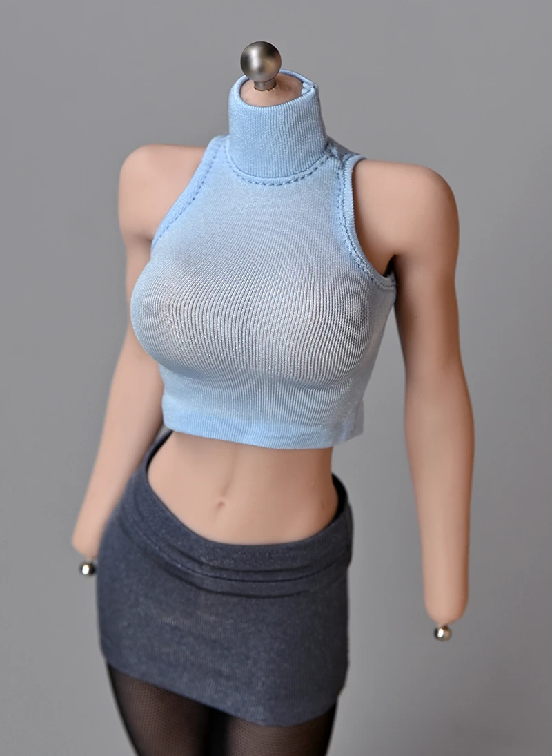 

1/6 Scale Female Vest Tight Cut Shoulder Bottoming T-shirt Soldier Accessories Clothes Costume for 12 Inches Action Figure Toys