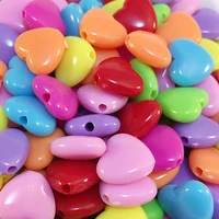 50pcs 12mm mixed color heart shape acrylic beads for jewelry making diy necklace bracelet accessories
