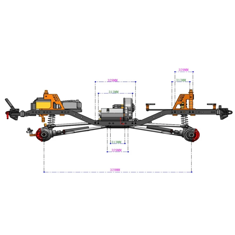 Ex86100 Pro 1/10 2 4G 4Wd Rc автомобиль электрический скалолазание гусеничный открытый