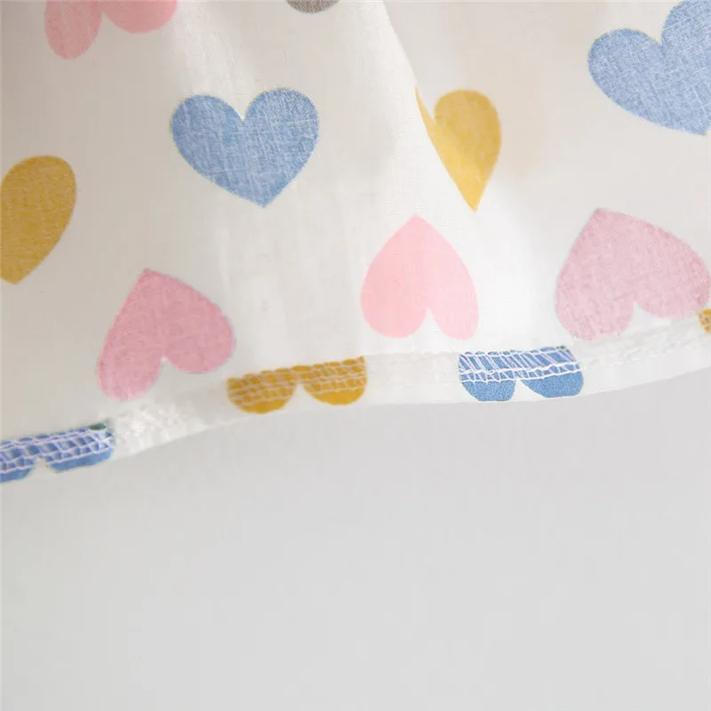 

girls dress Toddler Baby Kids Girls Ruffles Love Heart Print Dress Casual Clothes robe fille #4AA12