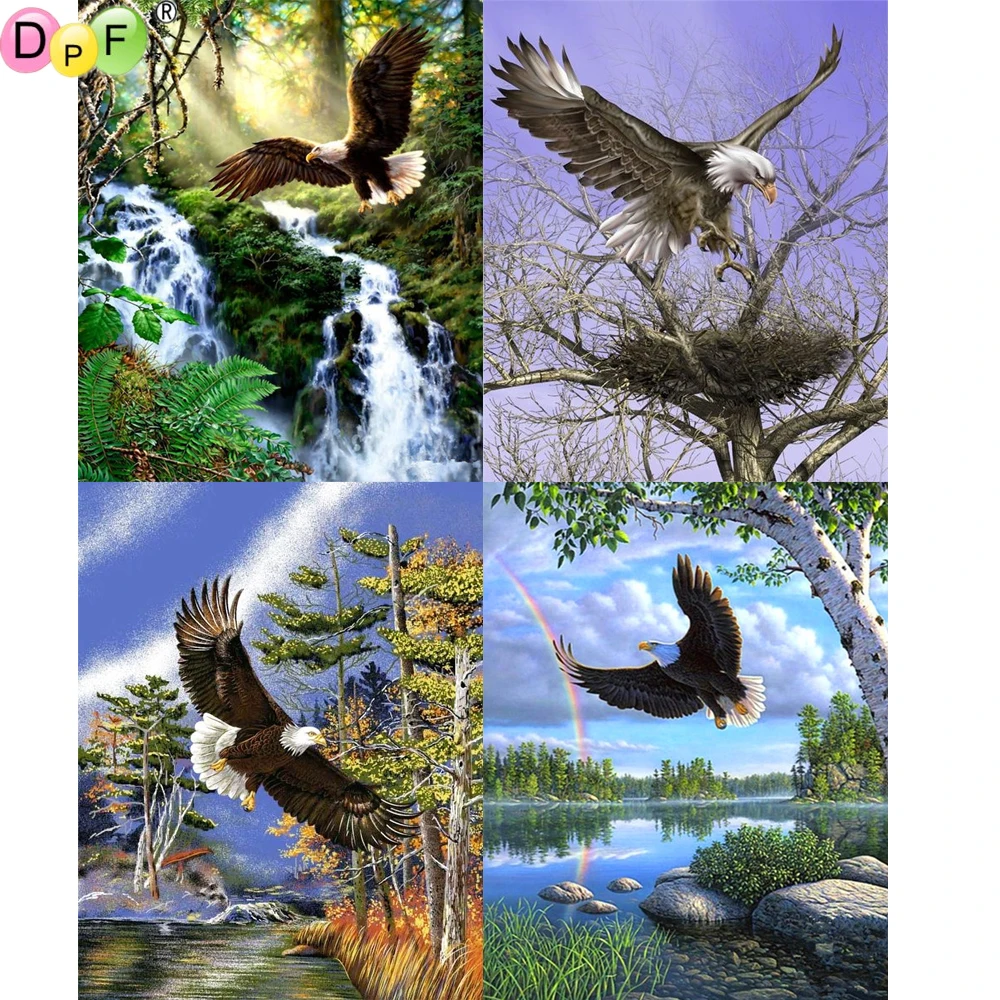 

DPF 5D круглая/квадратная картина из страз вышивка крестиком орел ремесла Алмазная вышивка мозаика наборы для рукоделия домашний декор