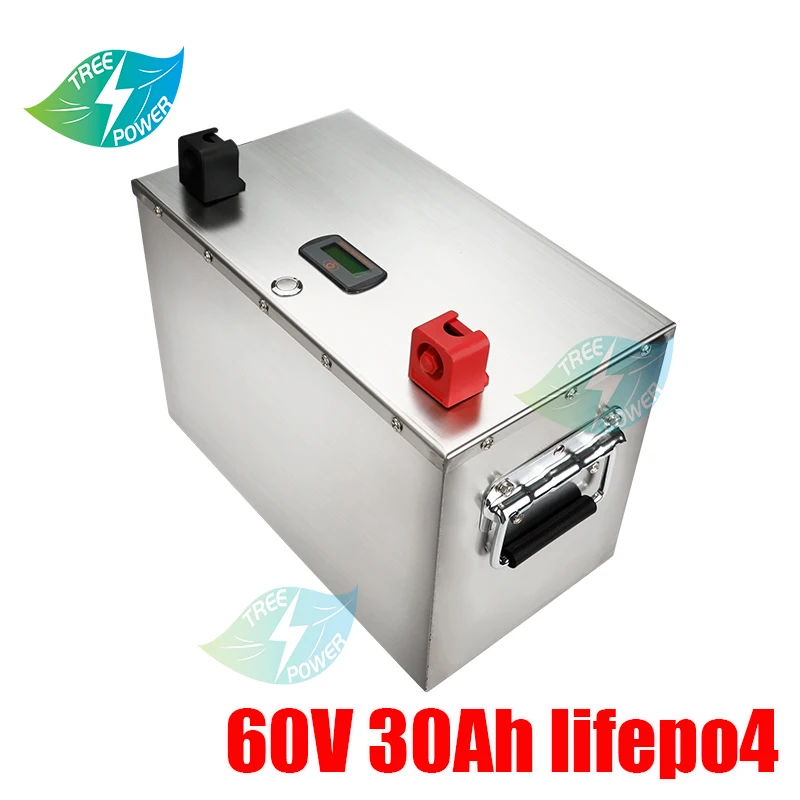 Литиевый аккумулятор 60 в 30 Ач lifepo4 с глубоким циклом BMS для велосипеда скутера