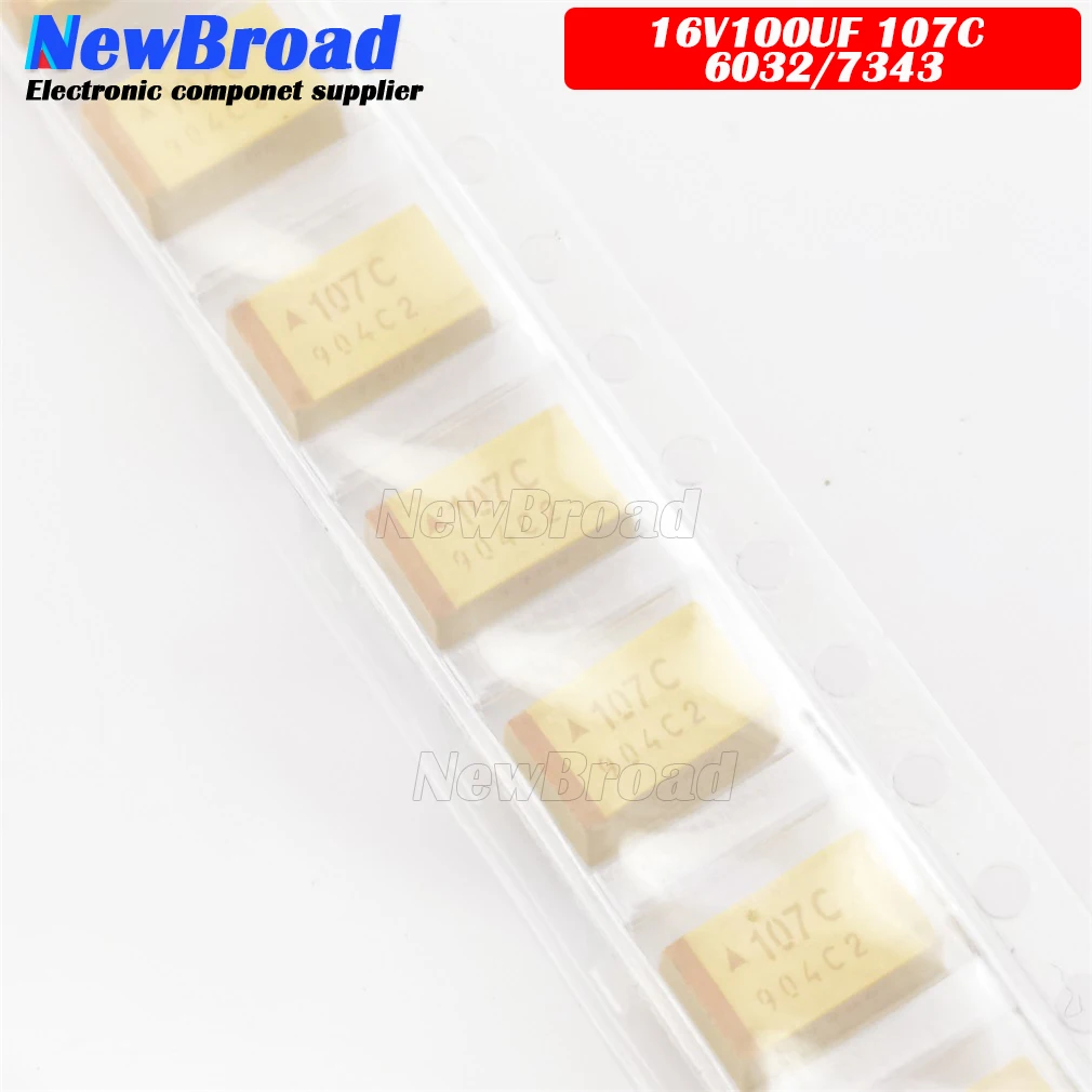 Танталовый конденсатор SMD 16 В 100U 100 мкФ 107C C-Type D-Type E-Type 6032 7343 10 шт. | Электронные