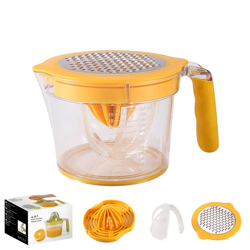 

Plastic three-in-one manual juicer household fruit juicer multi-purpose lemon orange juice squeezer