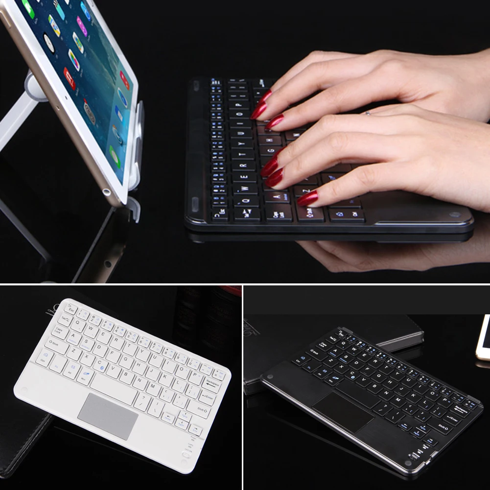 

Replacement For 7-10inch Tablets Universal Accessories Lightweight With Cable Wireless Portable Plastic Bluetooth Keyboard