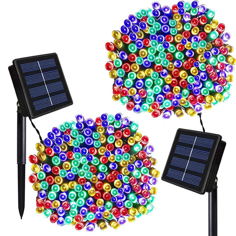 

5M 7M 12M Solar String Lamps For Garden Decoration 8 Mode Lighting Fairy Lights Outdoor Christmas Holiday Wedding Party
