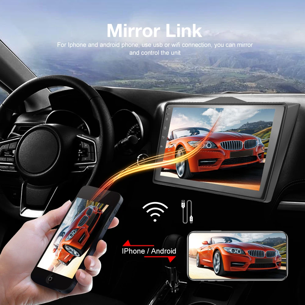Автомагнитола Camecho 2 Din Android 9 1 мультимедийный видеоплеер с GPS Раздельный сенсорный