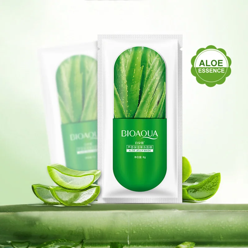 BIOAQUA маска-желе для ухода за лицом алоэ вера/черника/цветущая вишня три типа