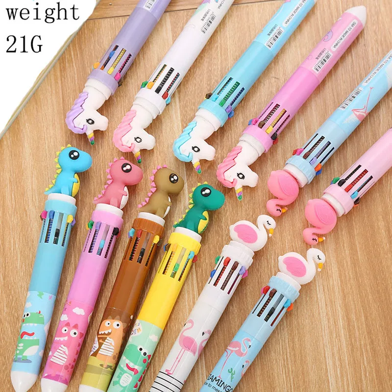 Креативные канцелярские десять цветов шариковая ручка мультфильм студент цвет