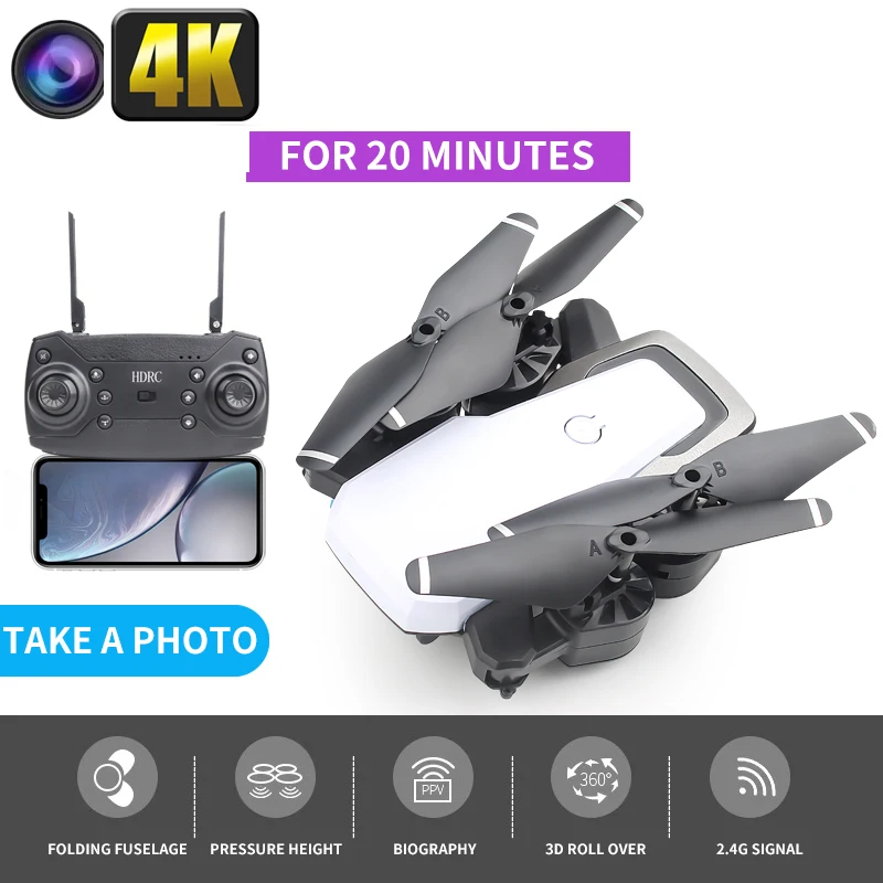 4k 1080p Дроны с камерой Hd мини складной Rc вертолет Дрон Wifi Квадрокоптер ручной Gps