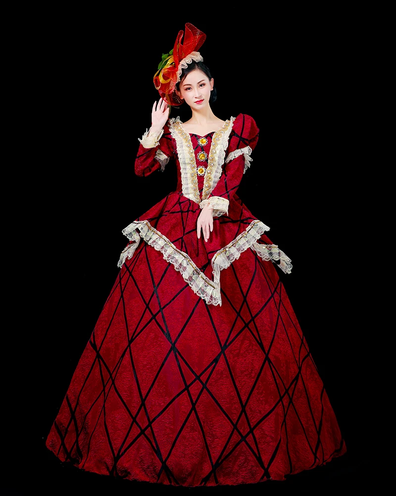 Викторианское платье в стиле рококо бальное барокко Marie Antoinette для женщин