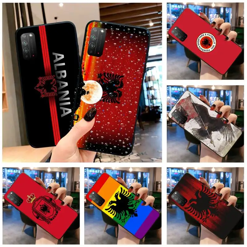 Чехол для телефона с флагом Албании Huawei Honor 30 20 10 9 8 8x 8c v30 Lite view 7A pro | Мобильные