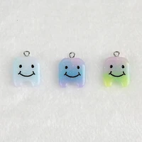 20pcs 1917mm multicolorresin cute flat back resin tooth charms earring resin pendant for diy decoration