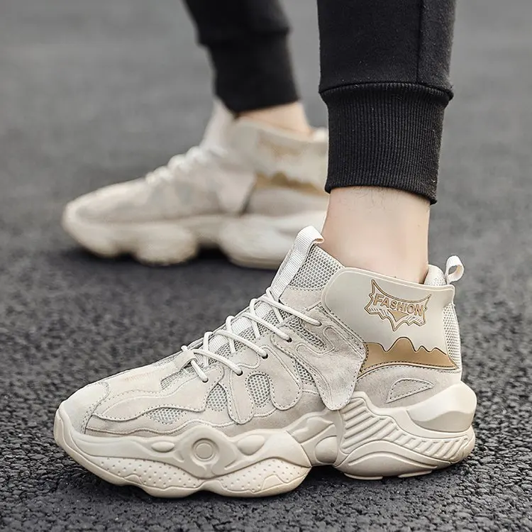 Кроссовки мужские массивные высокие дышащие толстая подошва винтажные в стиле