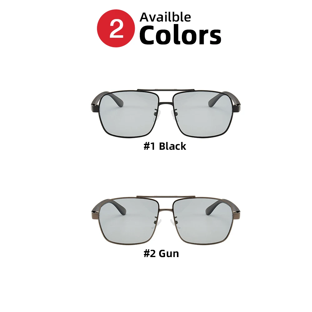 Солнцезащитные очки VIVIBEE мужские фотохромные поляризационные прямоугольной